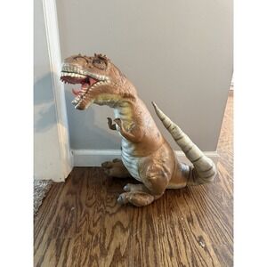 Vtg Large Disney Dinoland Animal Kingdom Latex Rubber Stuffed T-REX Toy Dinosaur